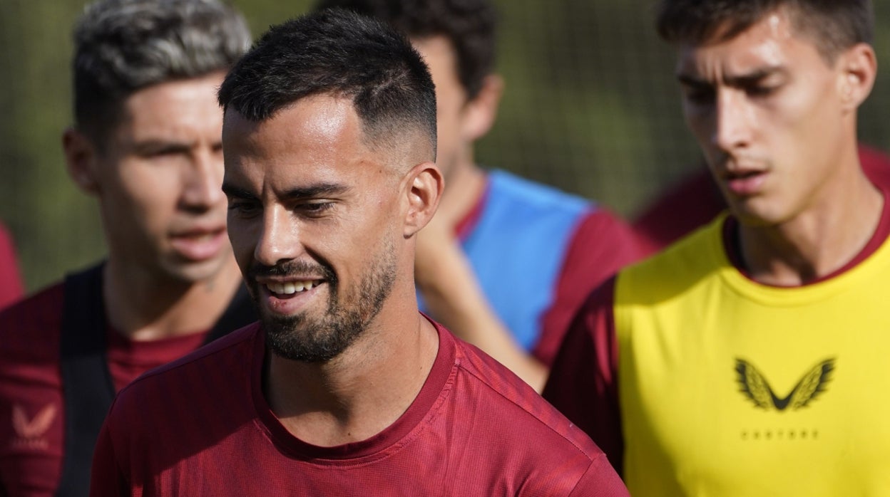 Suso Fernández, en la concentración del Sevilla en Montecastillo