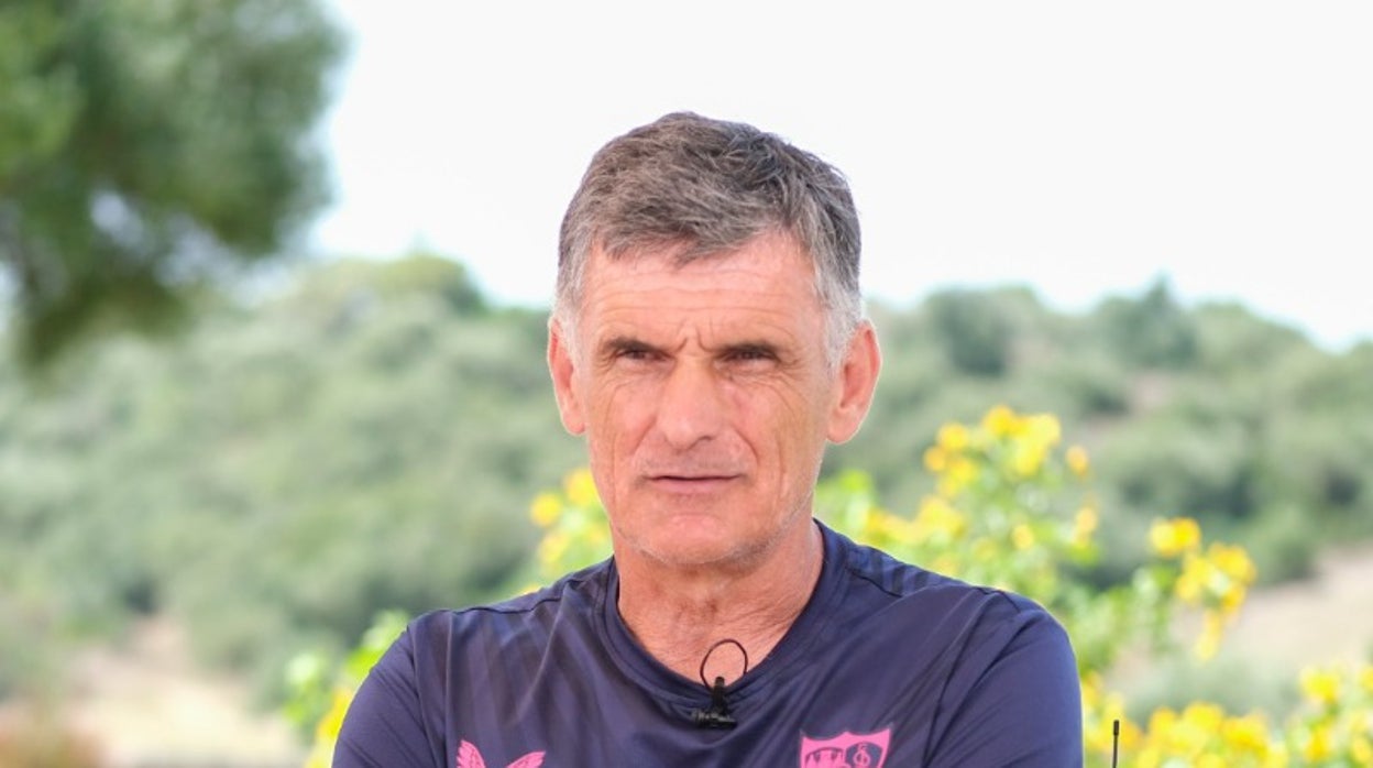 Mendilibar, durante un entrenamiento de la pretemporada