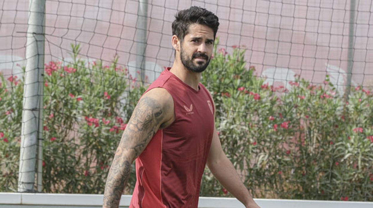 Isco, durante un entrenamiento en su etapa en el Sevilla FC