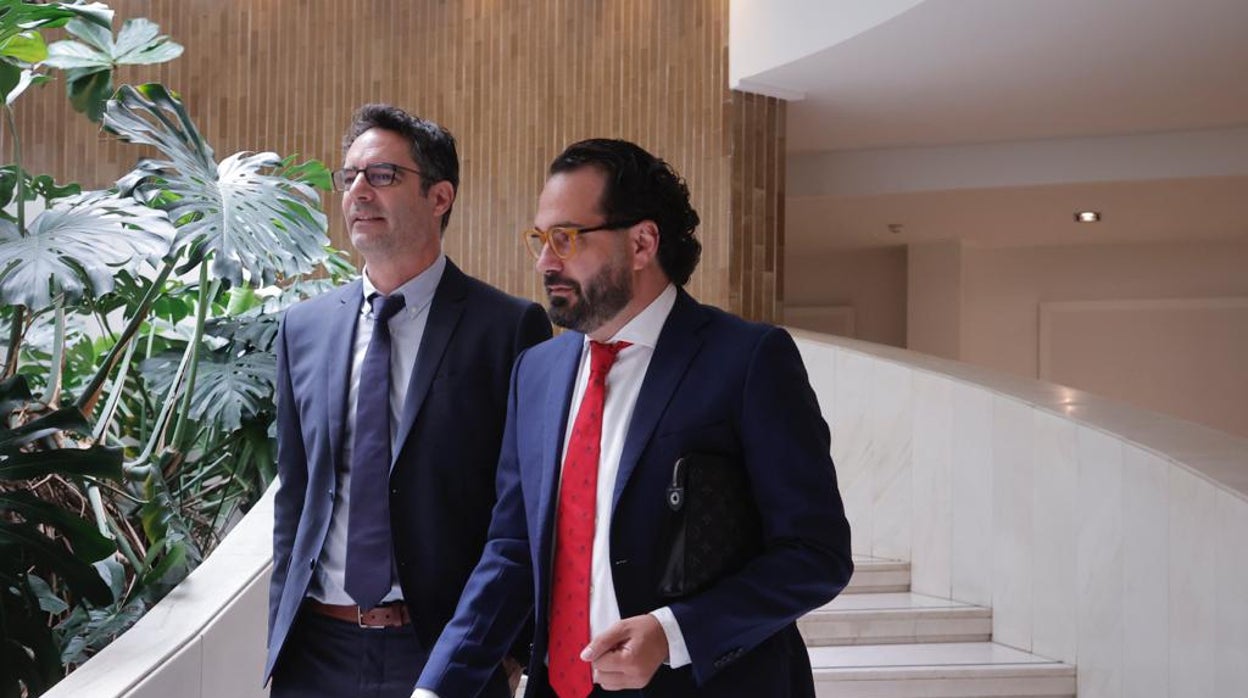 Víctor Orta, director deportivo del Sevilla FC, durante la pasada junta extraordinaria de accionistas