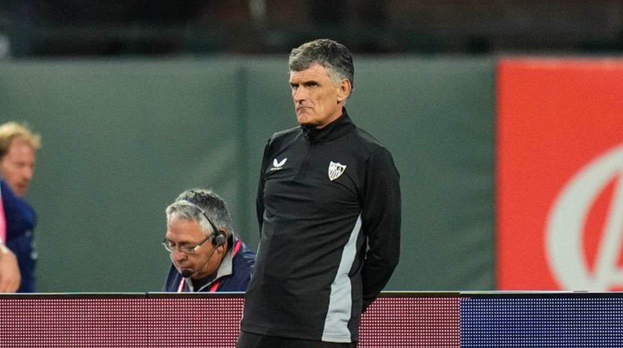 El técnico José Luis Mendilibar durante el partido Sevilla - Atlético de Madrid de LaLiga Summer Tour