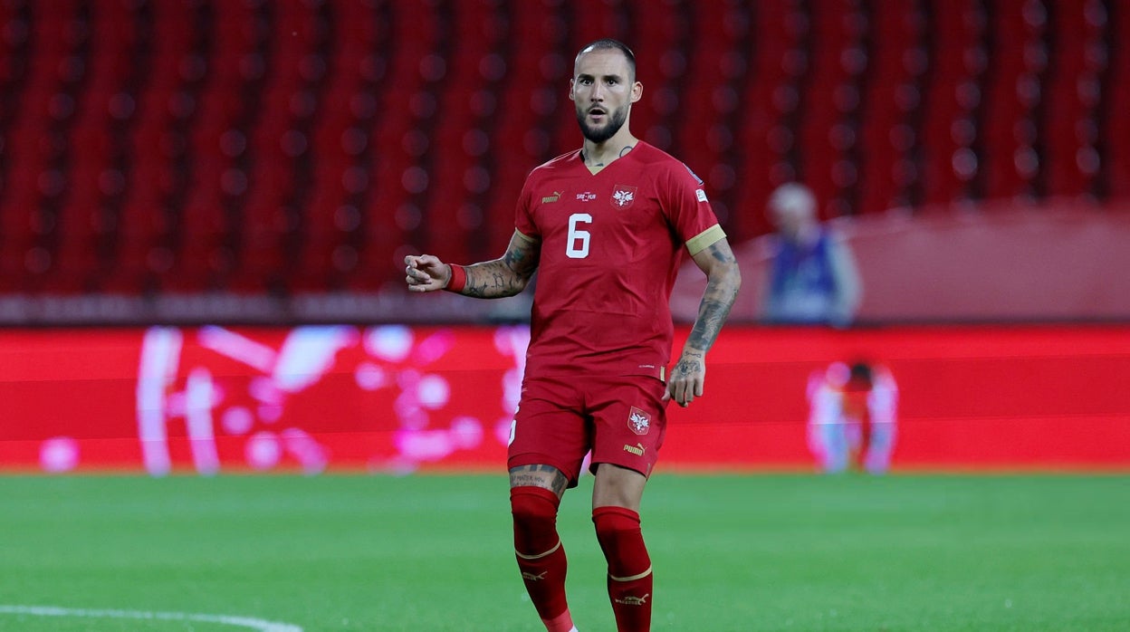 Nemanja Gudelj, con la selección de Serbia