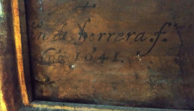 Las Siete Palabras inicia la restauración de una pintura de Herrera el Viejo