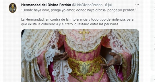 Comunicado de la hermandad del Divino Perdón de Alcosa
