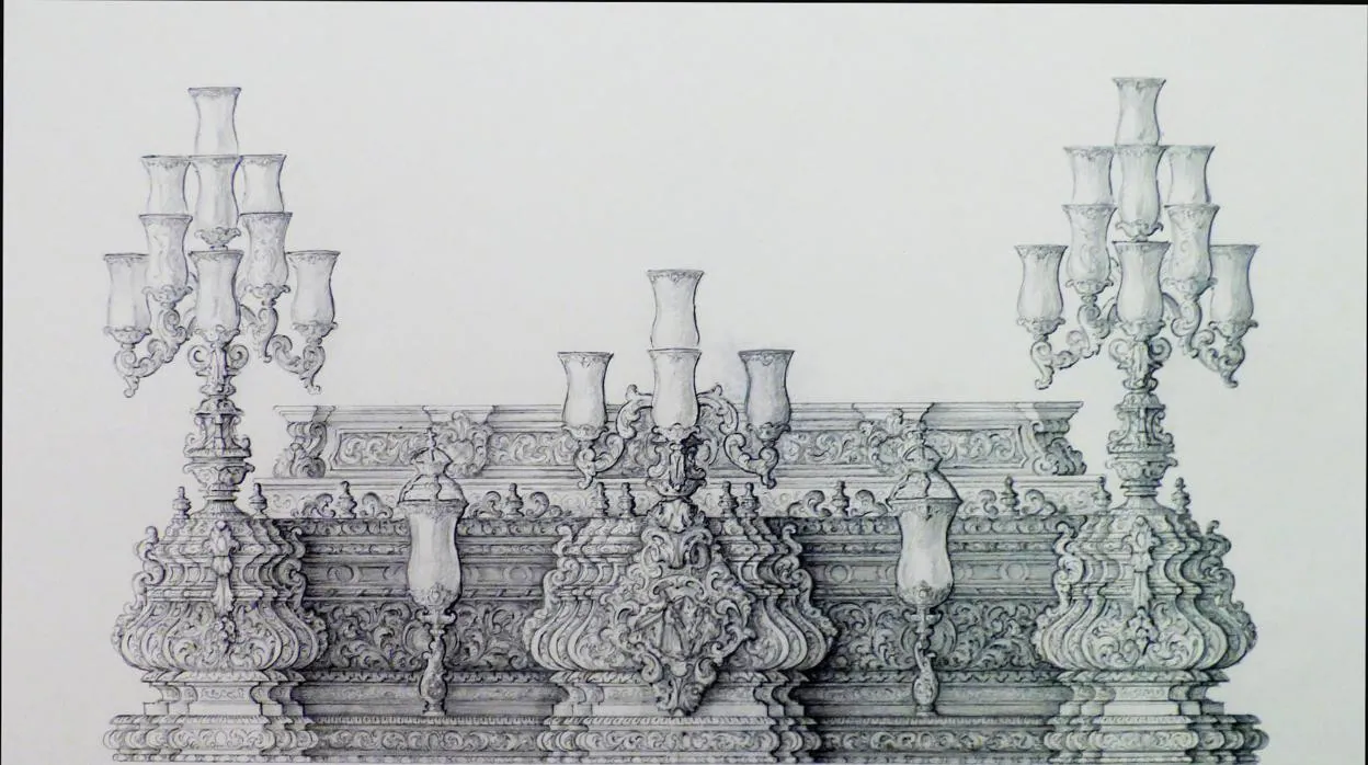 Diseño del trono del Nazareno de Arriate
