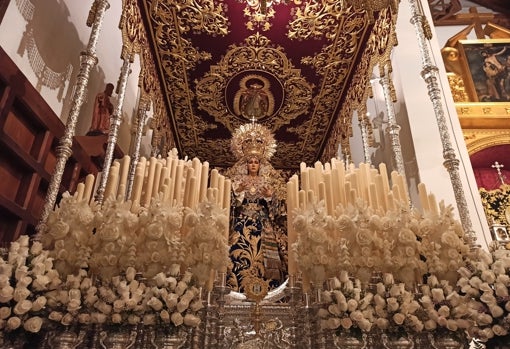 Virgen de la Soledad de la hermandad de la Vera Cruz de Salteras