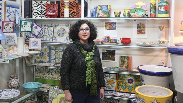 Chari Bolaños en su taller pileño