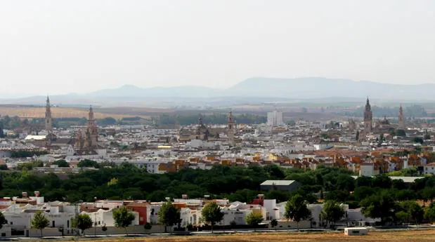 Vista del horizonte de Écija desde el cerro de San Cristóbal