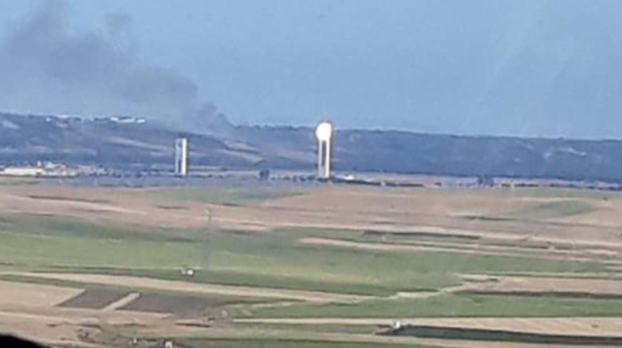 Imagen del incendio forestal en Sanlúcar la Mayor