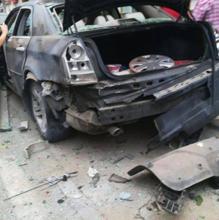 Un vehículo afectado