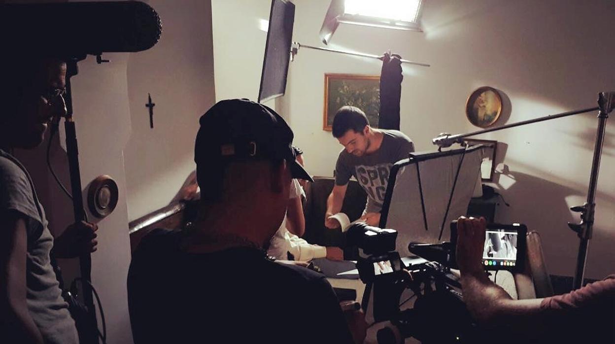 Miguel Ángel Carmona durante el rojade de «Veintisiete»