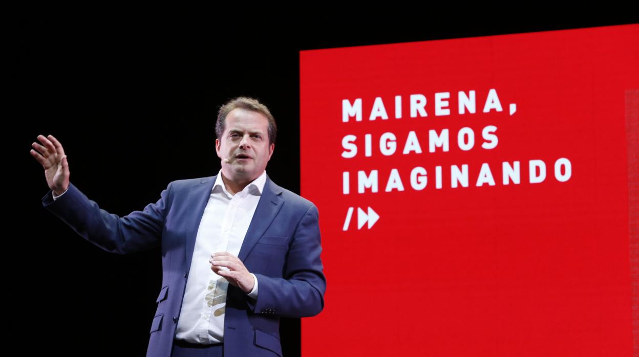 Antonio Conde, actual alcalde socialista durante la presentación de su candidatura del 26-M