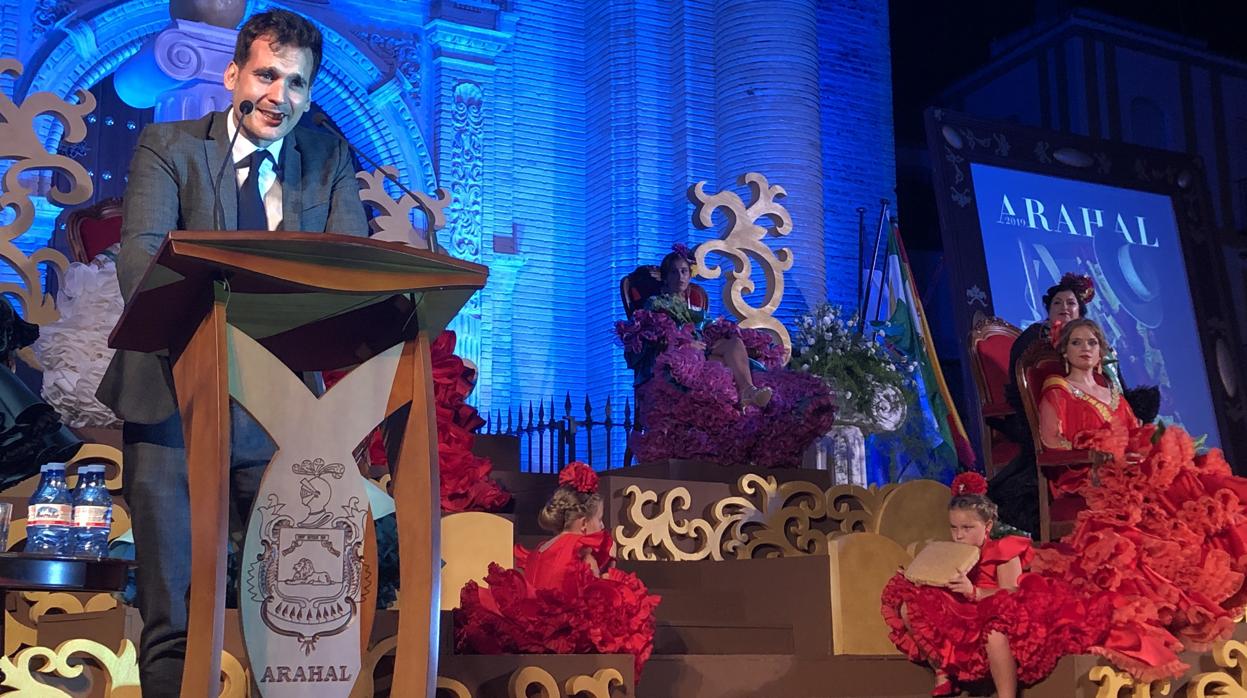 Un instante del pregón de la feria