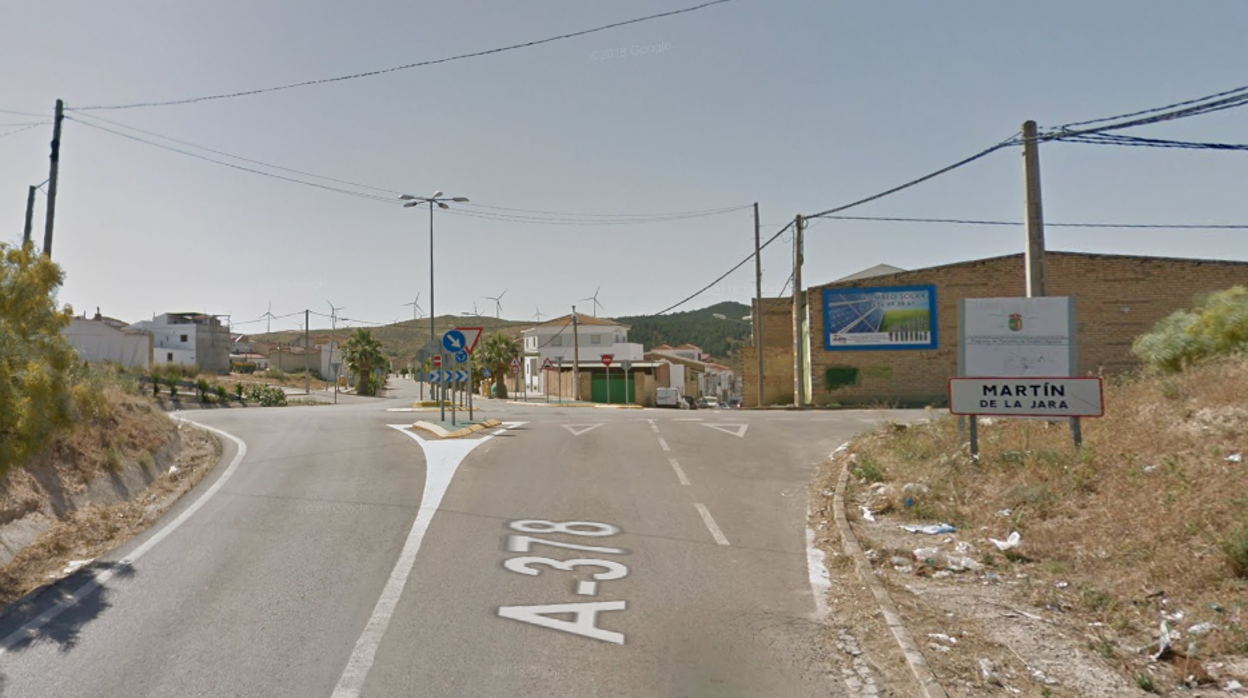 La carretera A-378 se corta al tráfico un mes y mediopor la obra del puente de Martín de la Jara