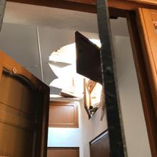 Un detalle del derrumbe