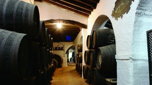 Interior de Bodegas Góngora, en Villanueva del Ariscal