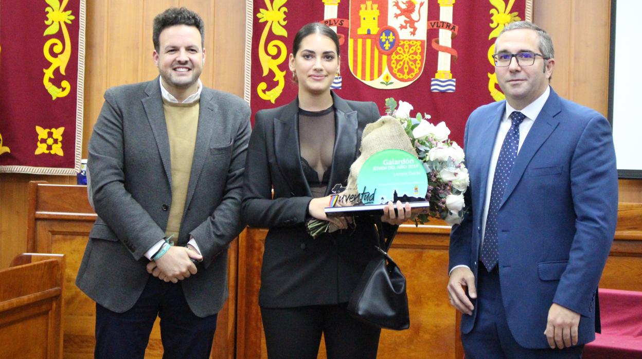 Lorena Durán, durante la gala en la que se le reconoció como «Joven del Año»