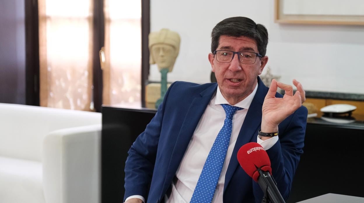 El vicepresidente de la Junta de Andalucía, Juan Marín, en una imagen reciente