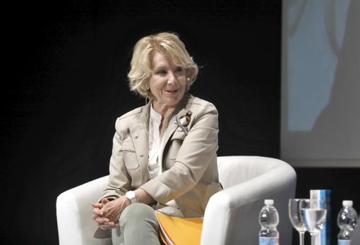 Esperanza Aguirre, este jueves en Tomares