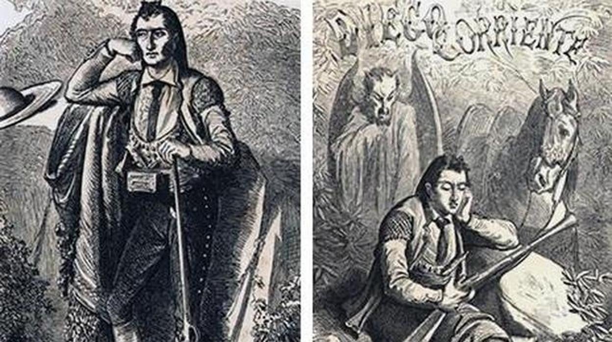 Grabados que representan a Diego Corrientes, un bandolero cuya vida está teñida de leyendas