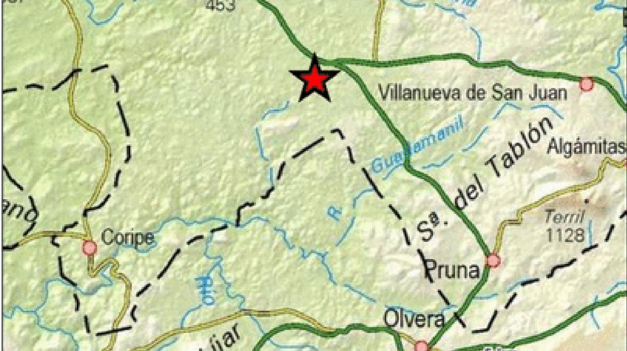 Detectado un terremoto de magnitud 3,1 en la localidad sevillana de Pruna