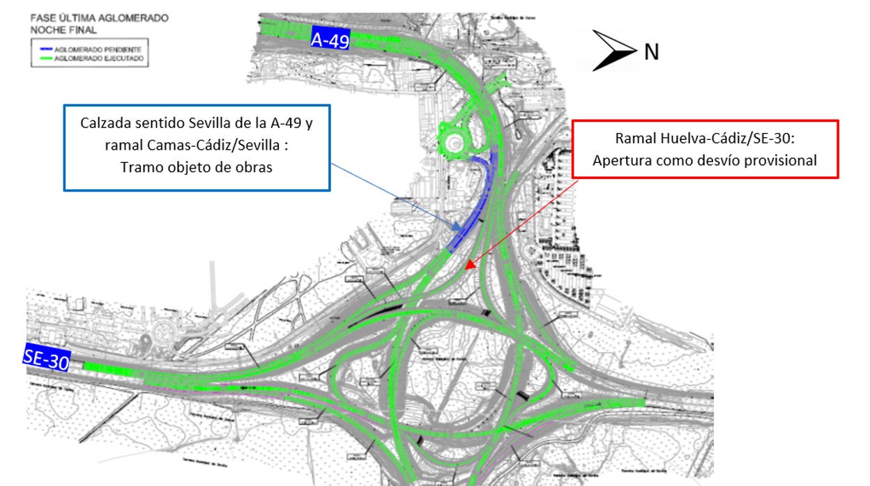 Mapa de la actuación que llevará a cabo el Ministerio de Transportes en La Pañoleta