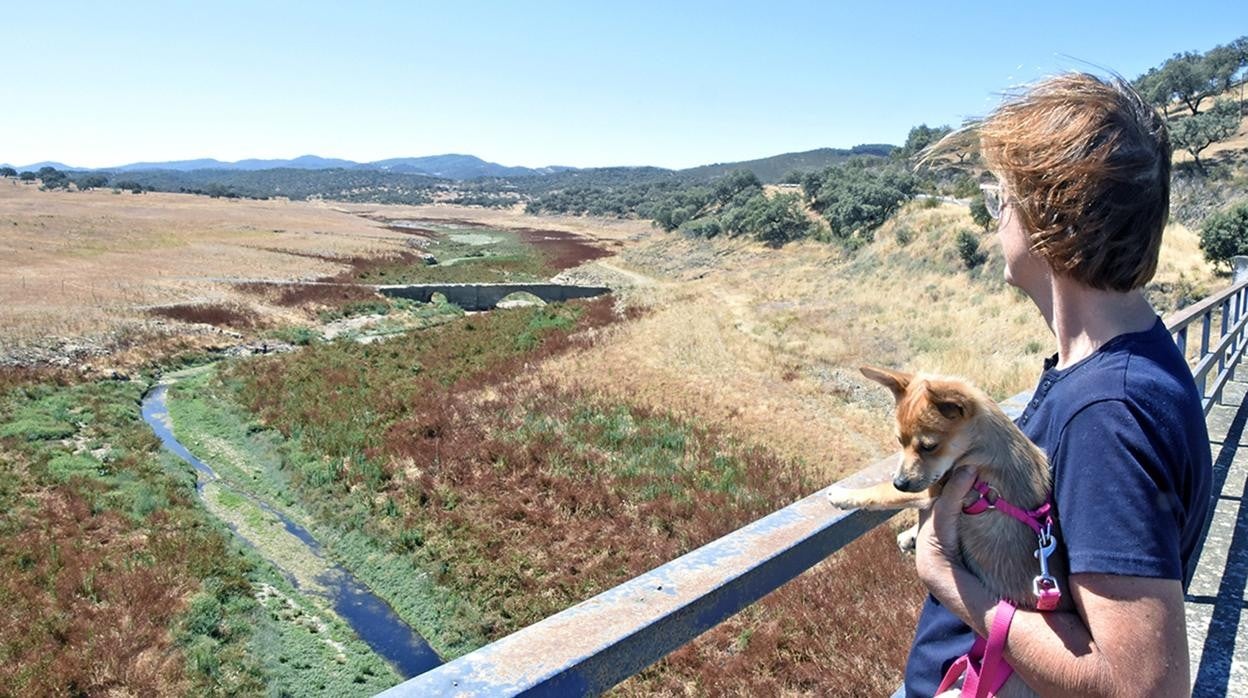 Imagen actual del pantano de Aracena, uno de los que abastecen a Sevilla