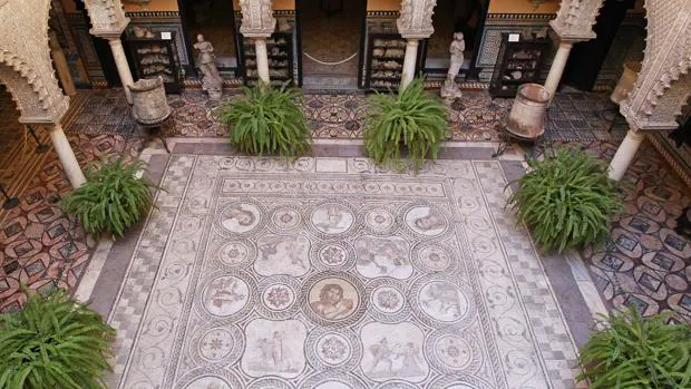 Vista del mosaico de Pan o de Polifemo, uno de los mejores de Europa