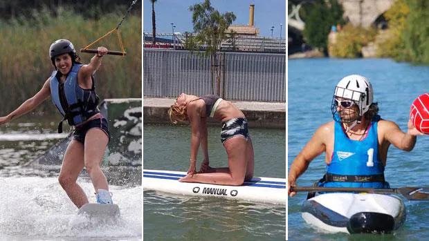 El wakeboard, el SUP yoga y el kayak-polo pueden practicarse en la ciudad de Sevilla