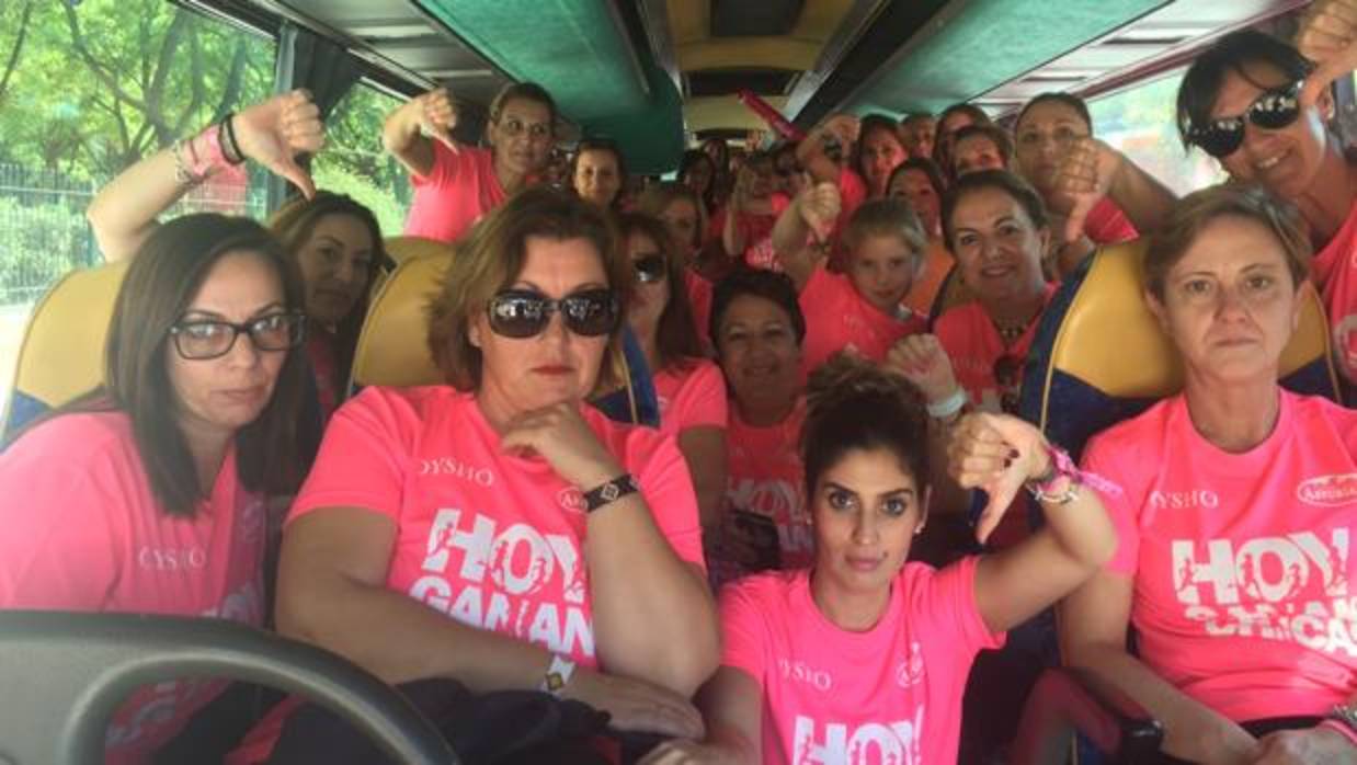 Un grupo de corredoras procedentes de Fuentes de Andalucía