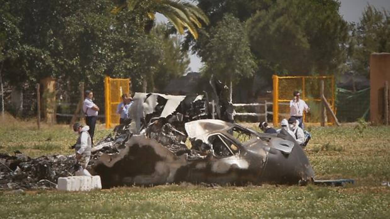 Estado del avión siniestrado en las inmediaciones del aeropuerto de San Pablo en 2015