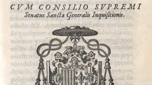 Primera página del listado de libros prohibidos por la Inquisición