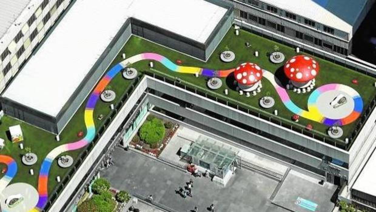 Vista aérea de cómo ha quedado la instalación infantil del Hospital Universitario La Paz de Madrid
