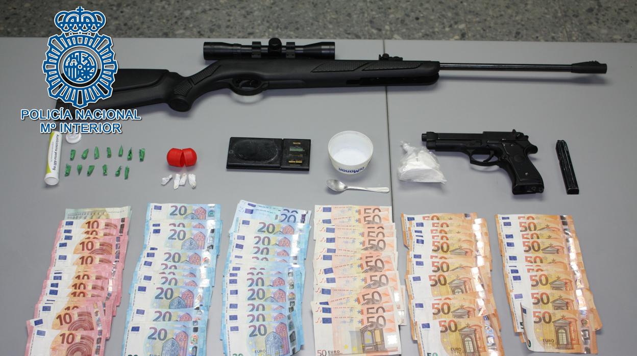 Material intervenido por la Policía Nacional