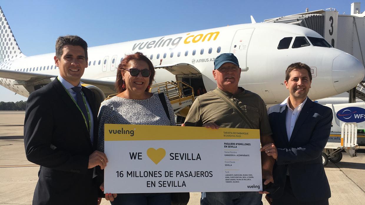 Bienvenida al pasajero 16 millones de Vueling