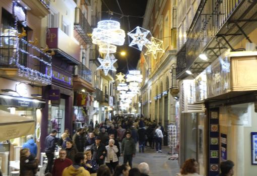 Encendido de las luces de Navidad en la calle Sierpes