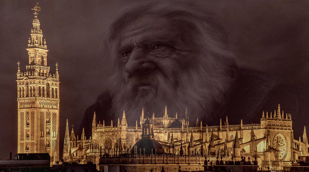 Montaje con la Catedral de Sevilla