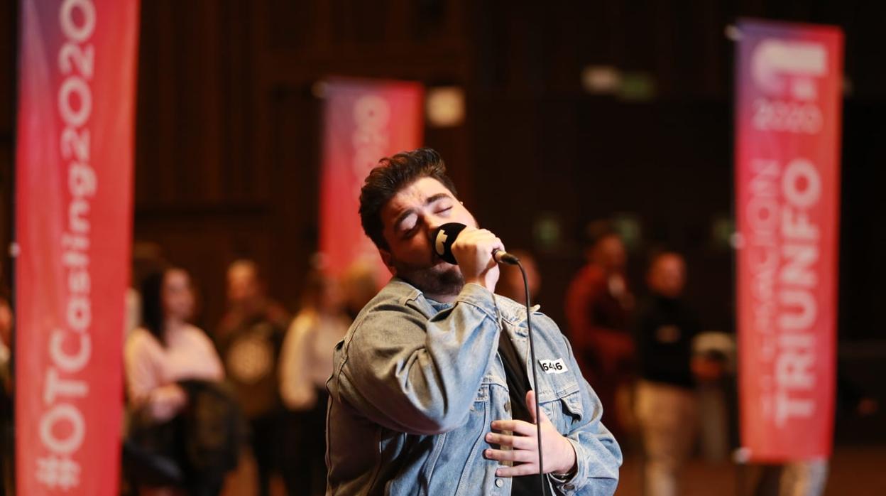 Uno de los aspirantes, en el casting de Operación Triunfo 2020