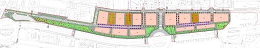 El plano del proyecto del nuevo barrio de Guadaira Sur
