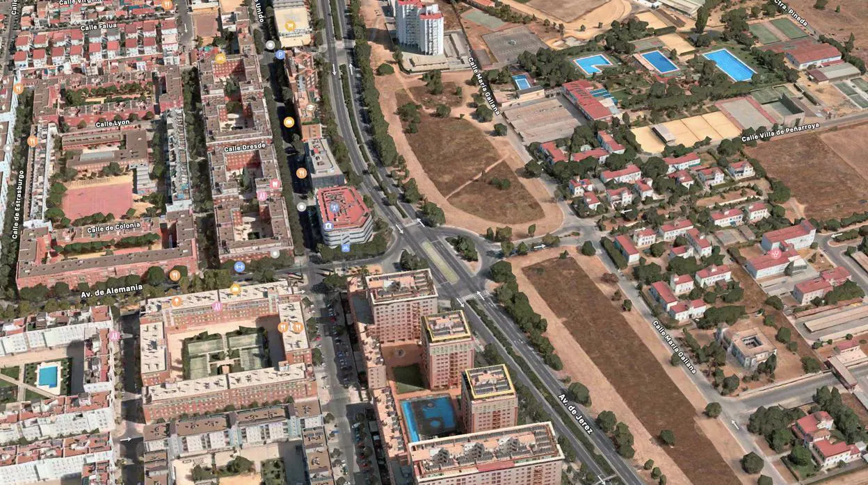 El solar que va paralelo a la avenida de Jerez será reurbanizado y acogerá 300 nuevas viviendas
