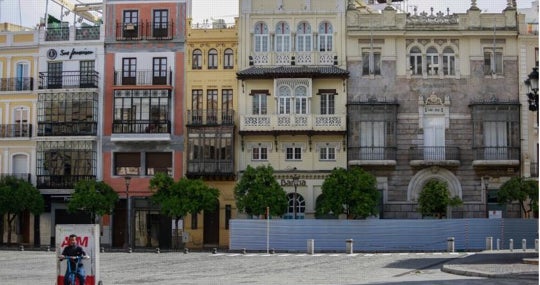 Edificios donde se realiza la obra para un hotel