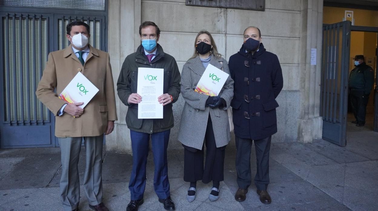 Los responsables de Vox en Sevilla, tras denunciar el «caso Cabrera» en los tribunales