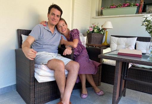 Miguel Pérez García con su mujer, Lucía Capapé