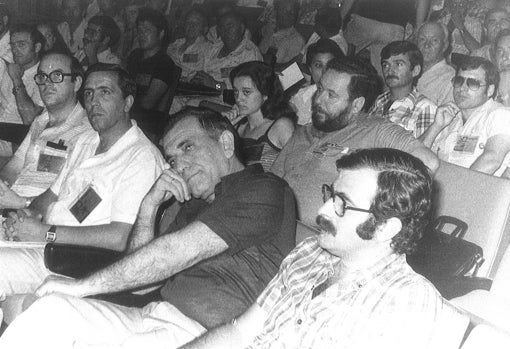 Junto a Rodríguez de la Borbolla en un congreso regional de UGT