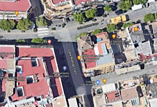 Enclave en el que se encontraba la Puerta del Tambor