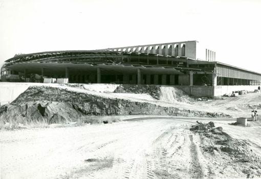 Así se hallaban las obras en el mes de agosto de 1990