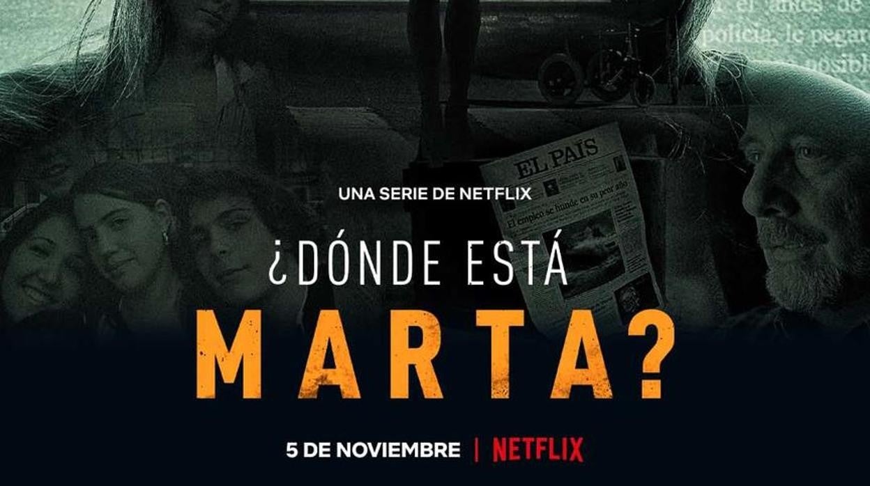 Cartel promocional de la serie sobre '¿Dónde está Marta?, que estrena Netflix el 5 de noviembre