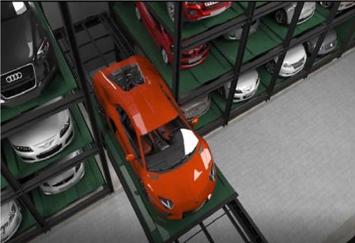 Recreación del aparcamiento robotizado previsto en la glorieta de El Cid