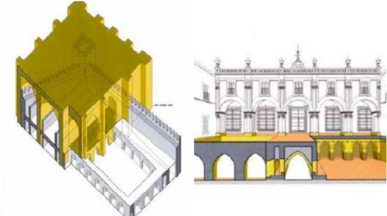 Reconstrucción hipotética del palacio almohade del Alcázar