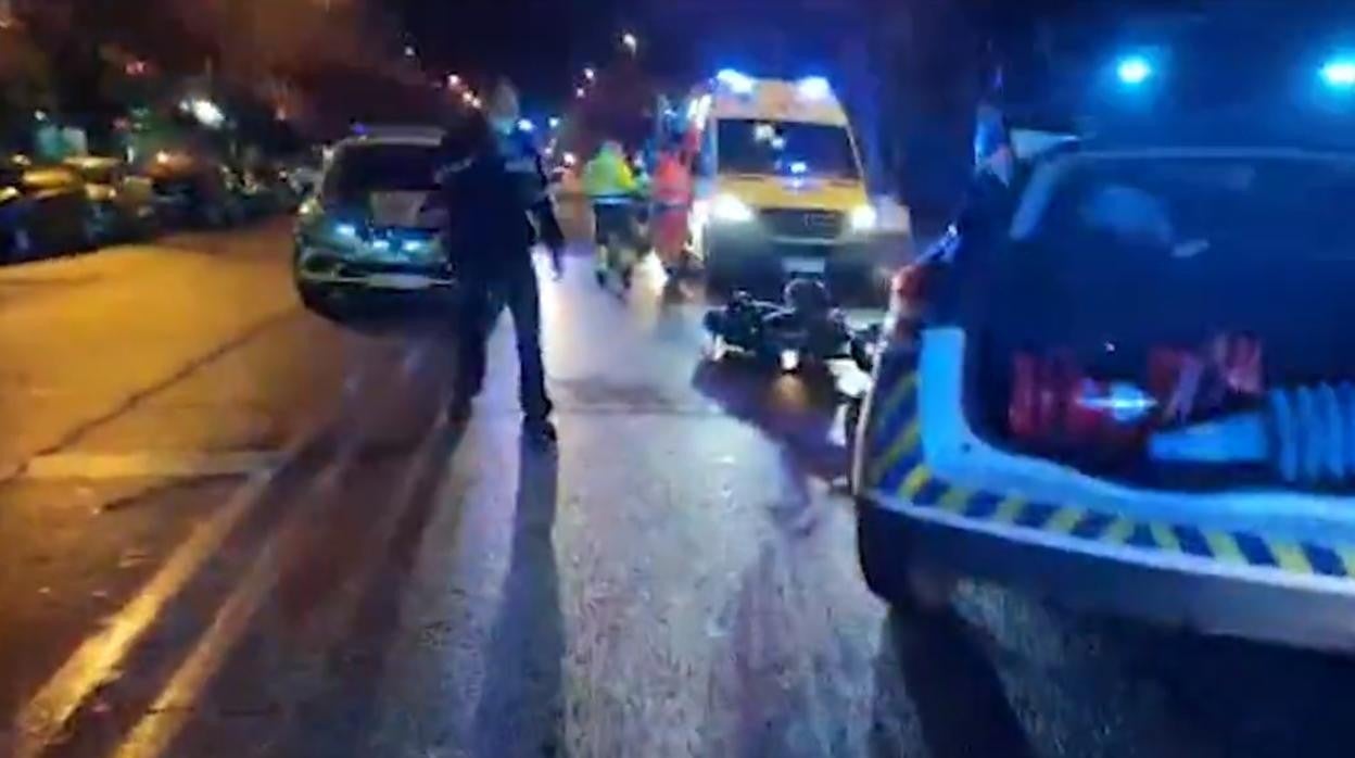 Accidente ocurrido este viernes por la noche en la Ronda de Triana